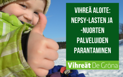 Valtuustoaloite nepsy-lasten ja -nuorten palveluiden parantamiseksi