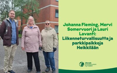Liikenneturvallisuutta ja parkkipaikkoja Heikkilään