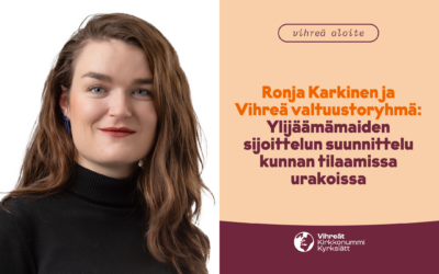Valtuustoaloite: Ylijäämämaiden sijoittelun suunnittelu kunnan tilaamissa urakoissa